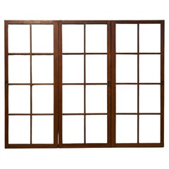Set of 20th Century Triple Oak Doors for Glazing
