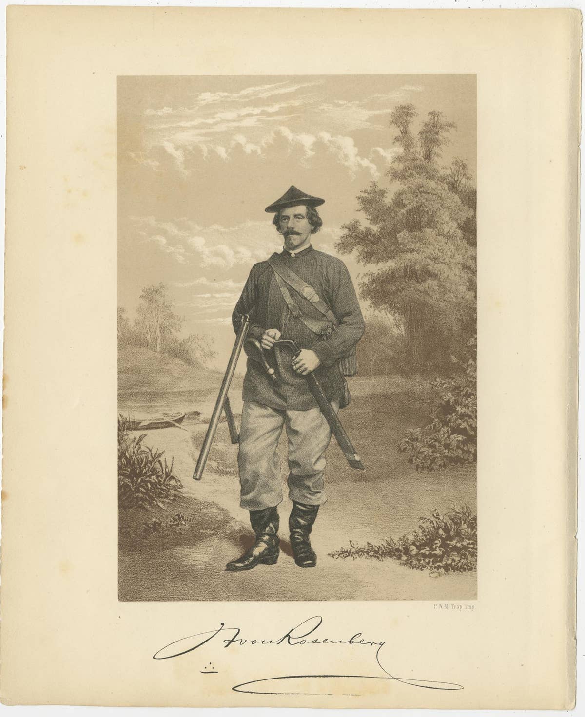 Set of 21 Antique Prints Illustrating the Travels to Cenderawasih Bay, 1875