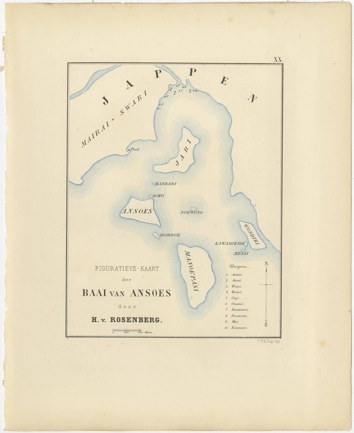 Set of 21 Antique Prints Illustrating the Travels to Cenderawasih Bay, 1875
