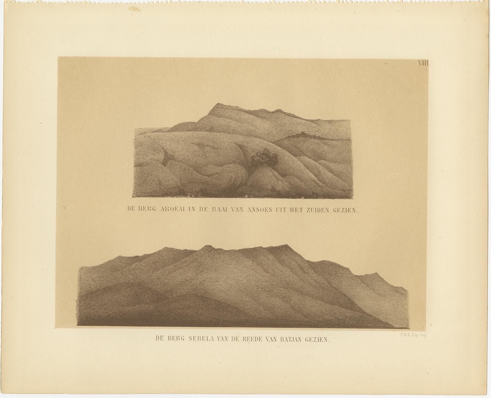 Set of 21 Antique Prints Illustrating the Travels to Cenderawasih Bay, 1875 For Sale 4