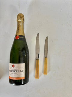 Set of 21 bakelite and stainless steel knives, France, 1970