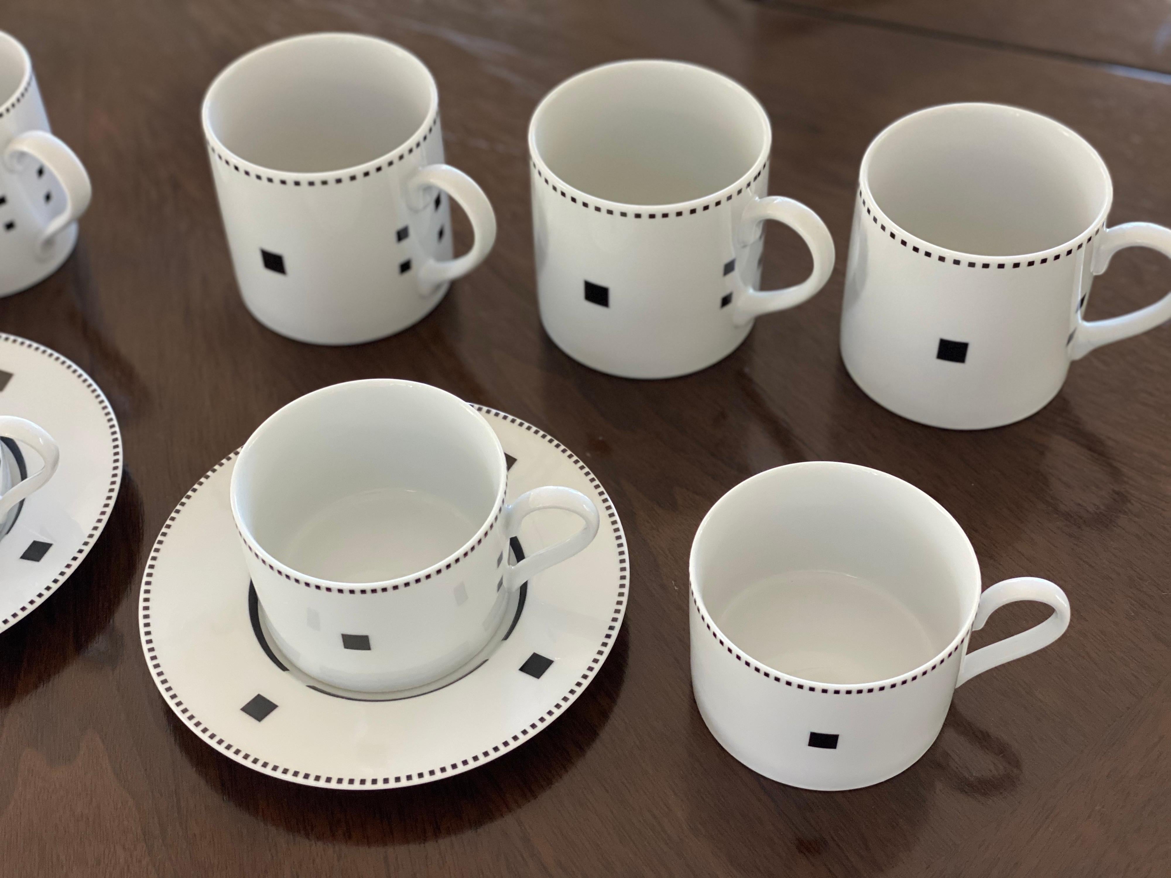 Set of 21 Gwathmey Siegel Kaufman's 'Tuxedo' for Swid Powell Various Porcelain For Sale 4