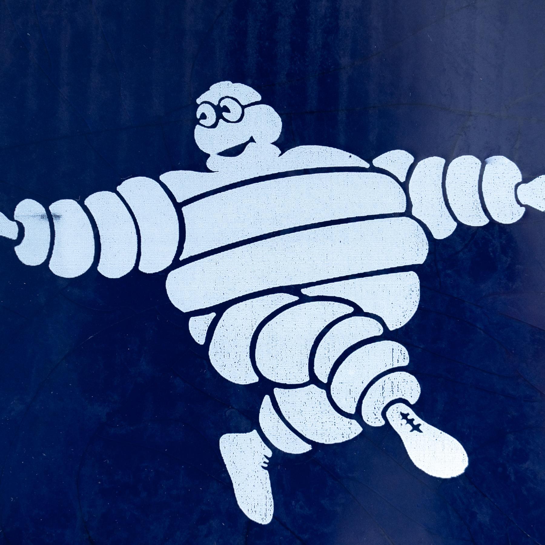 Set of 21 Vintage Michelin Man Tiles, circa 1960 For Sale 1