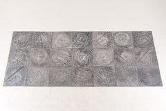 Set of 22 Cast Aluminum Tiles as Wall Decorations, by a Milano Foundry Italy