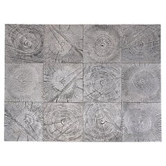 Retro Set of 22 Cast Aluminum Tiles as Wall Decorations, by a Milano Foundry Italy