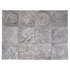 Set of 22 Cast Aluminum Tiles as Wall Decorations, by a Milano Foundry Italy