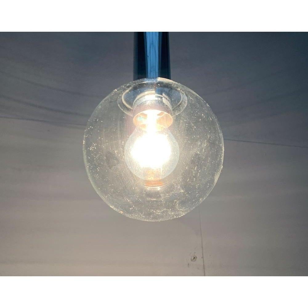 Set di 22 lampade a sfera tedesche Space AGE di metà secolo, anni '60, in vetro e cromo in vendita 1