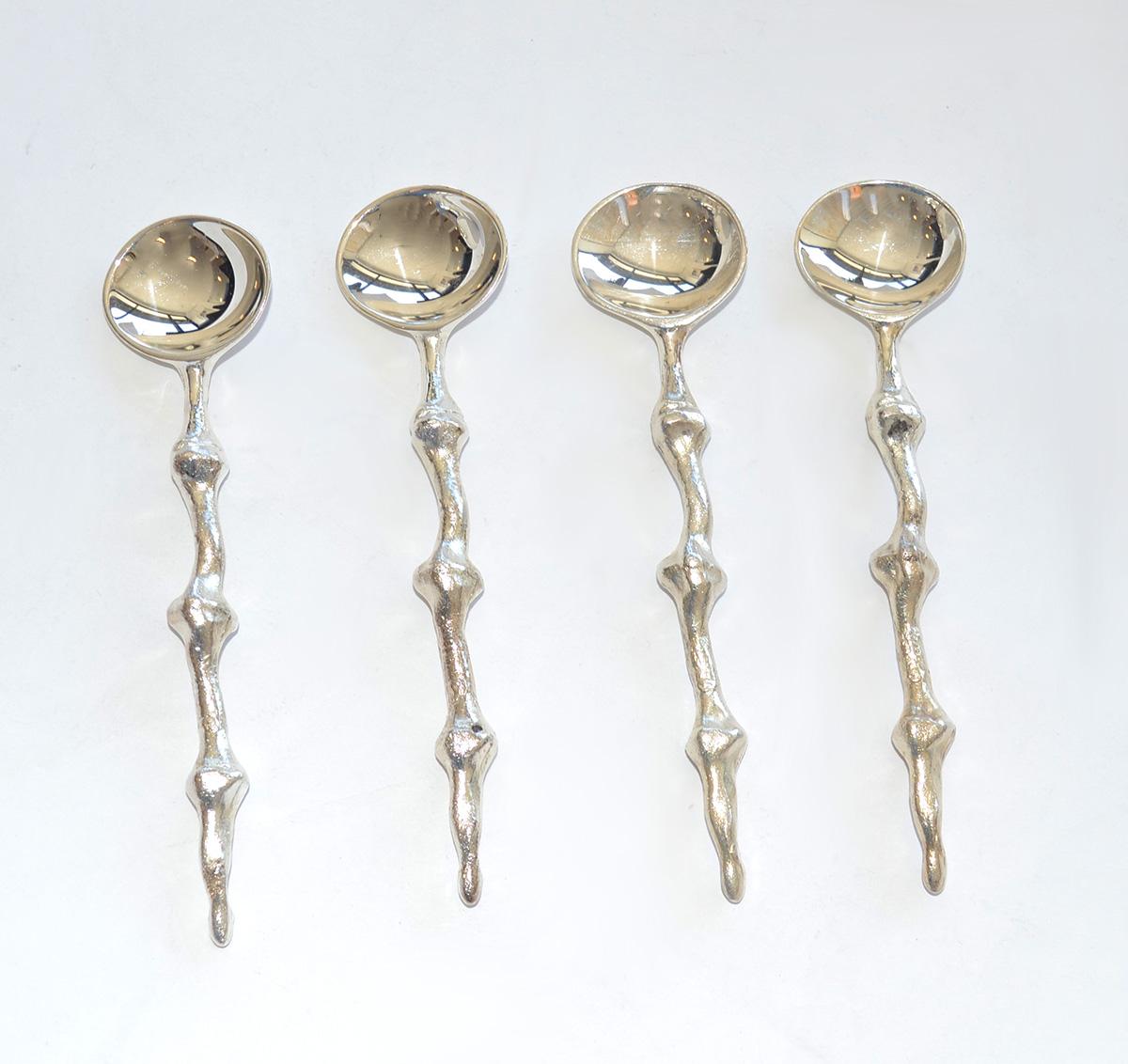 Michael Aram Bone Silver Plate Set di posate da 22 pezzi , anni '90 in vendita 3
