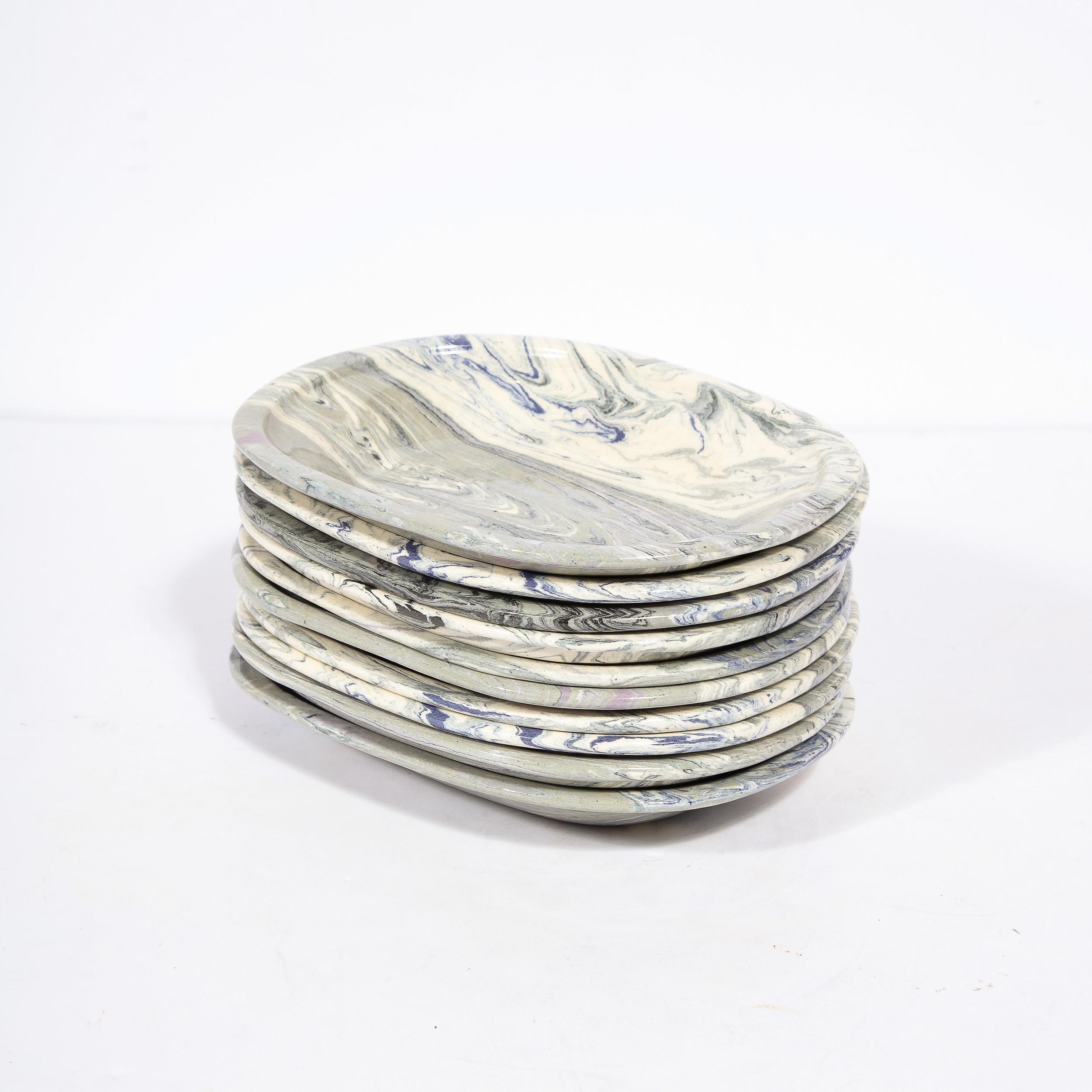 Set of 23 Dinner/Platter/Salad Plates, Service for 8 Signed Jurg Lanrein 5