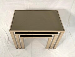 Set of 23-Karat Gold-Plated Nesting Tables by Belgo Chrome