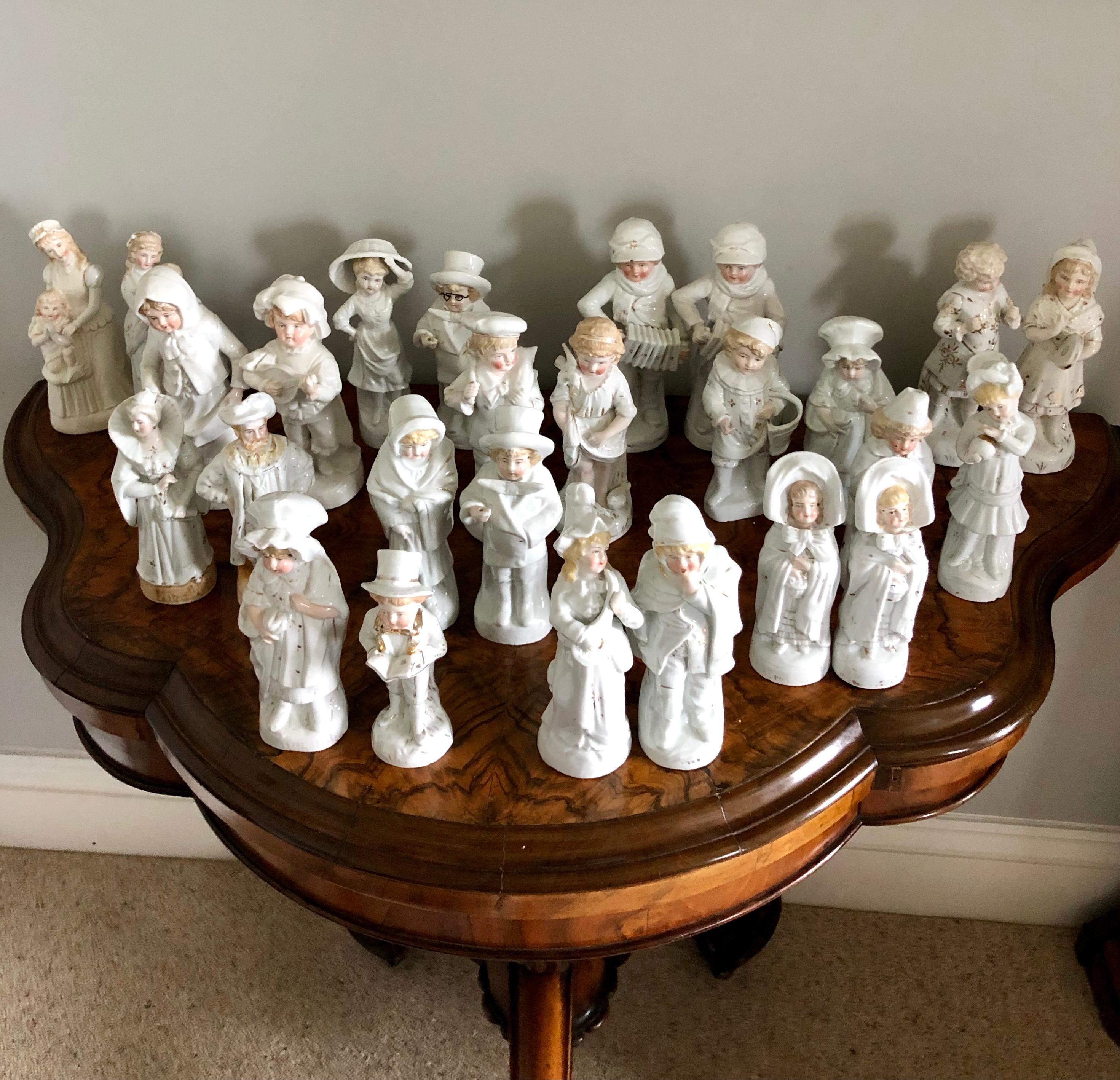 Set of 24 Antique Continental Porcelain Figurines For Sale 10
