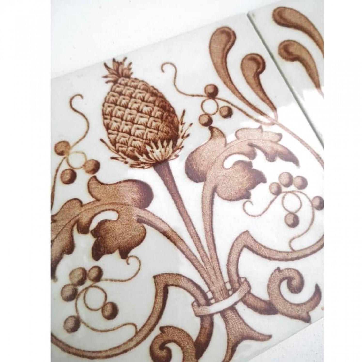 Set of 24 Art Nouveau Glazed Tiles, Belgium, 1920 In Good Condition For Sale In Rijssen, NL