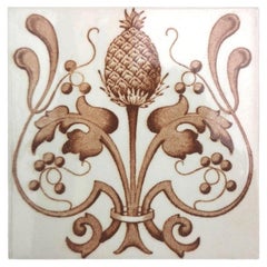 Set of 24 Art Nouveau Glazed Tiles, Belgium, 1920