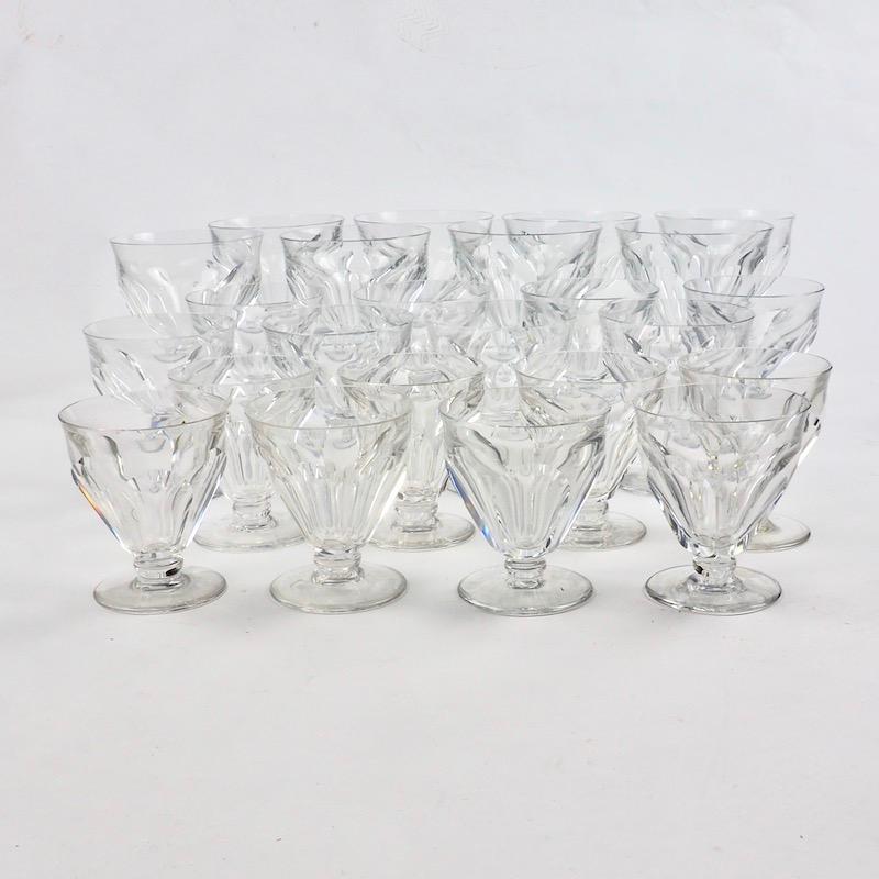 Set of 24 Baccarat Crystal Talleyrand Wine, Water and Liqueur Glasses For Sale 10