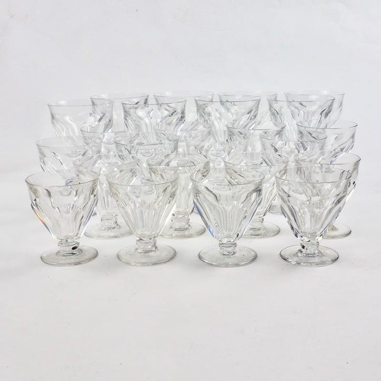 Set of 24 Baccarat Crystal Talleyrand Wine, Water and Liqueur Glasses For Sale 11