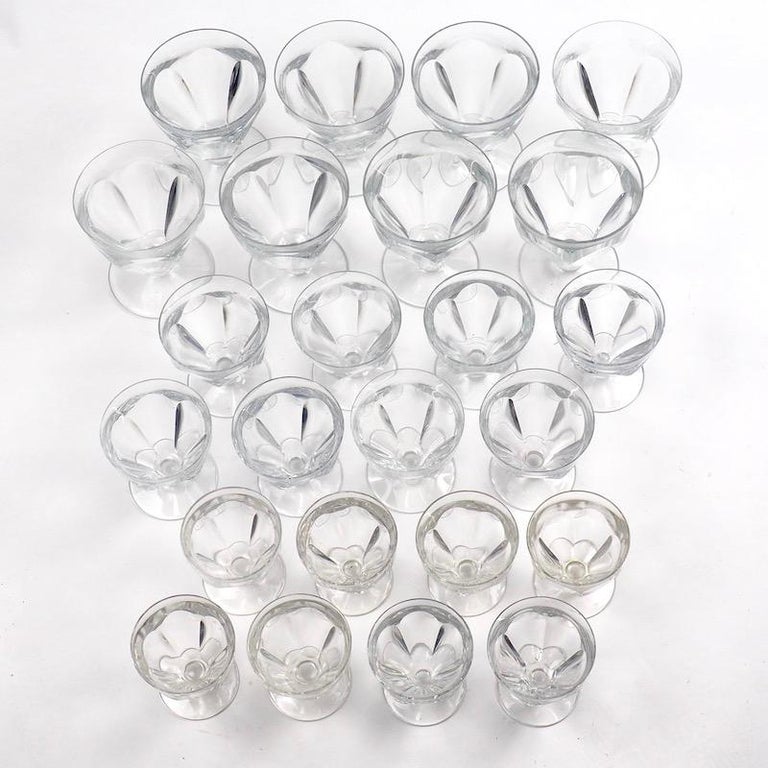 Set of 24 Baccarat Crystal Talleyrand Wine, Water and Liqueur Glasses For Sale 12