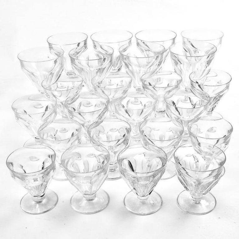 Set of 24 Baccarat Crystal Talleyrand Wine, Water and Liqueur Glasses For Sale 13