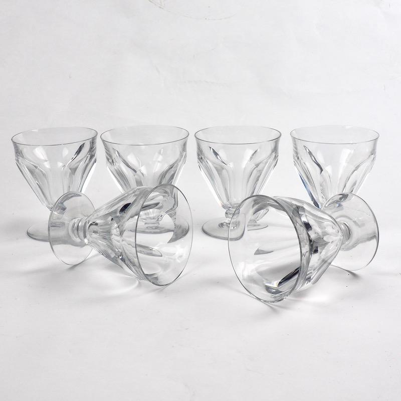 French Set of 24 Baccarat Crystal Talleyrand Wine, Water and Liqueur Glasses For Sale