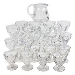 Retro Set of 24 Baccarat Crystal Talleyrand Wine, Water and Liqueur Glasses