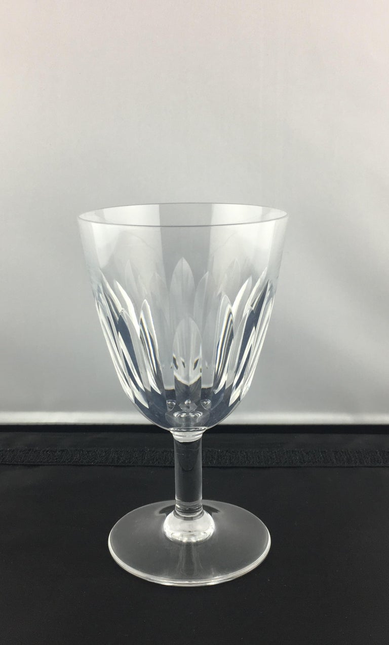 Set of 24 Baccarat Crystal "Verone Pattern" Glasses, circa 1950s at 1stDibs