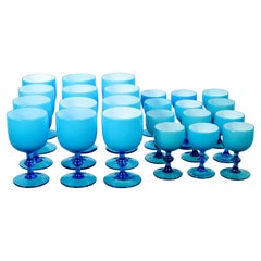 Set of 24 Carlos Moretti Murano Glass Goblets, Italy c 1960s