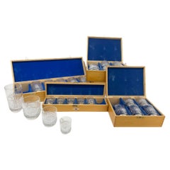 Set of 24 Crystal Glasses with Silver by C. Bos & Zn, Amsterdam