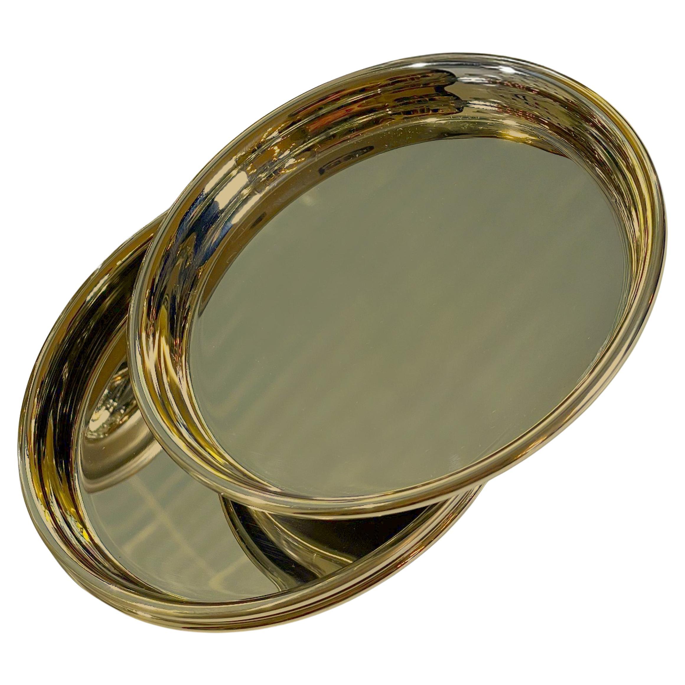 Set of 24 Elegant Brass Coasters, Italian contemporary tableware
