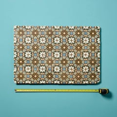 Set of 24 Encaustic Floral Floor Tiles