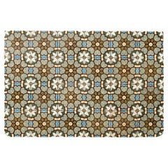 Used Set of 24 Encaustic Floral Floor Tiles