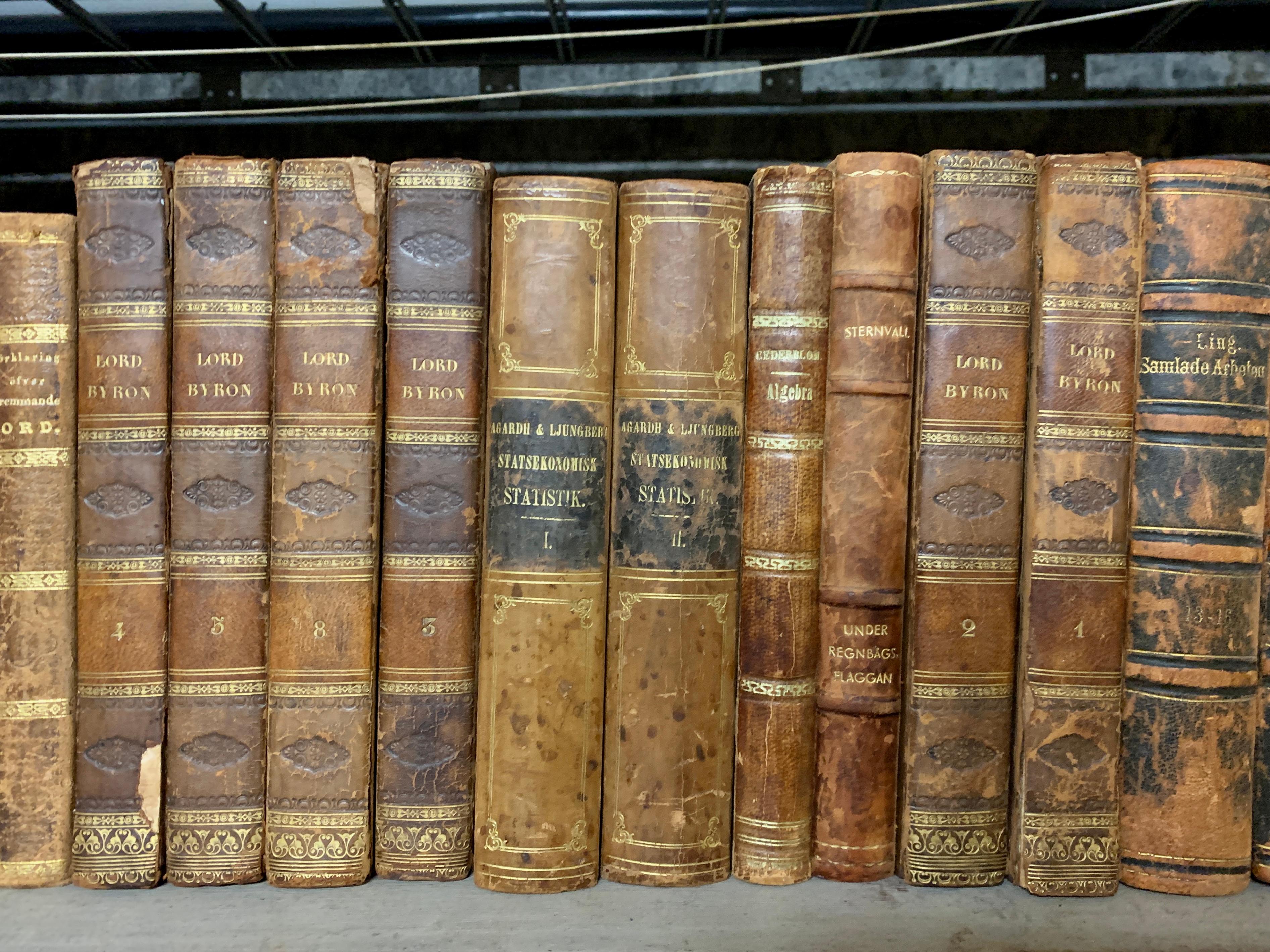 Empire Set of 24 European 19th Century Leather-Bound Books