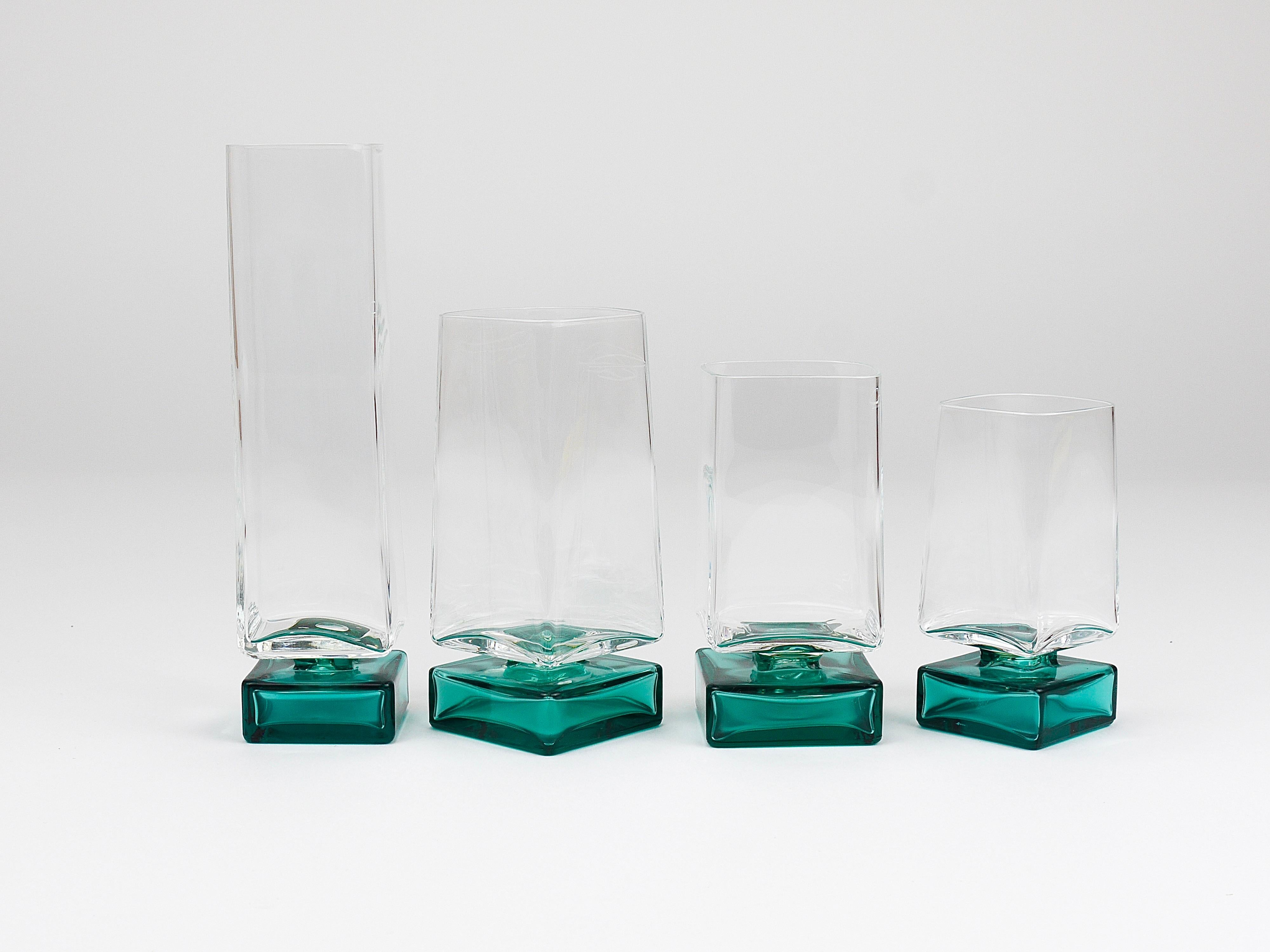 Satz von 24 Luigi Bormioli Postmoderne Licht & Musik Monet Gläser, Italien, 1980er (Ende des 20. Jahrhunderts) im Angebot