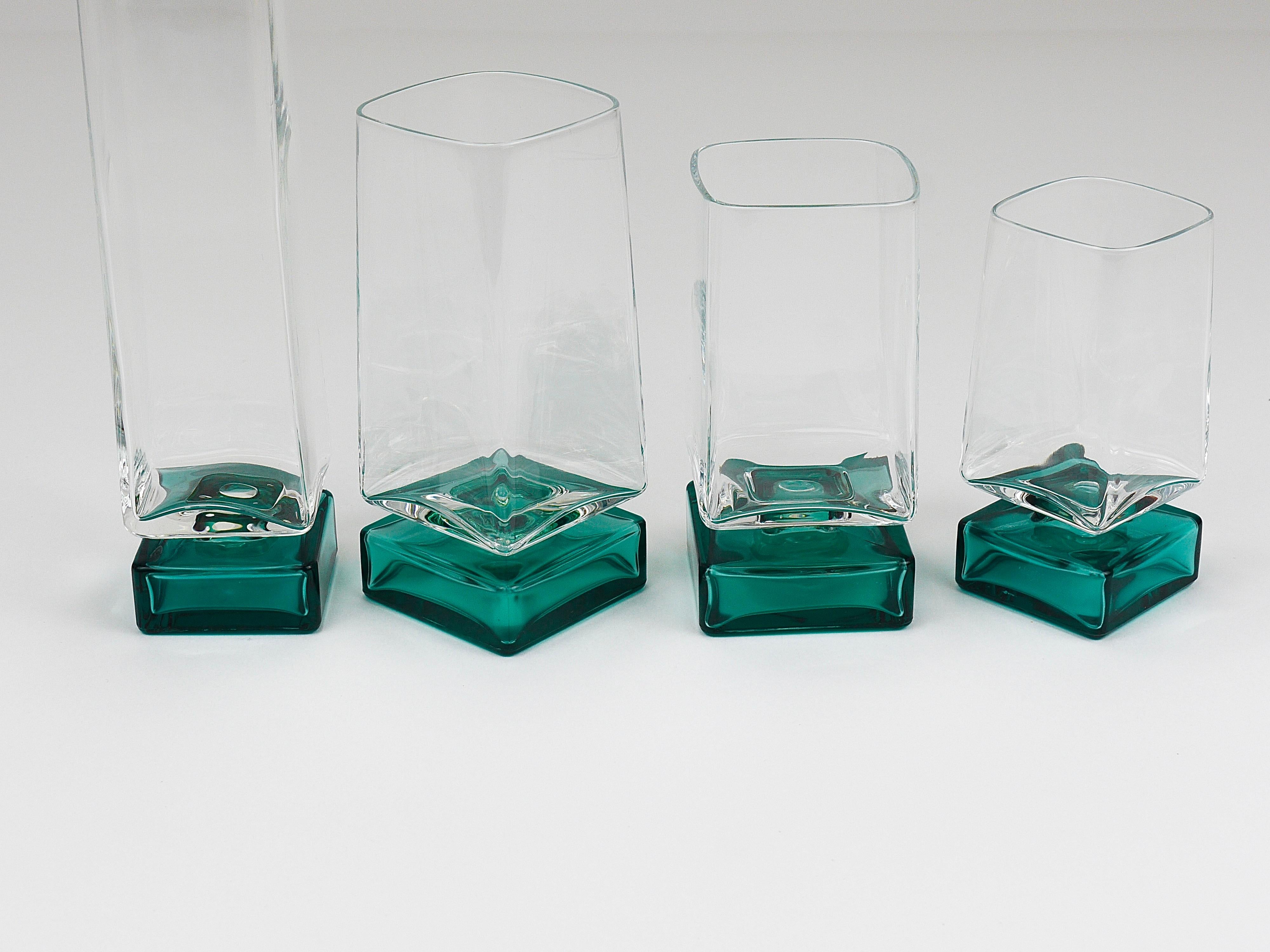 Satz von 24 Luigi Bormioli Postmoderne Licht & Musik Monet Gläser, Italien, 1980er im Angebot 2