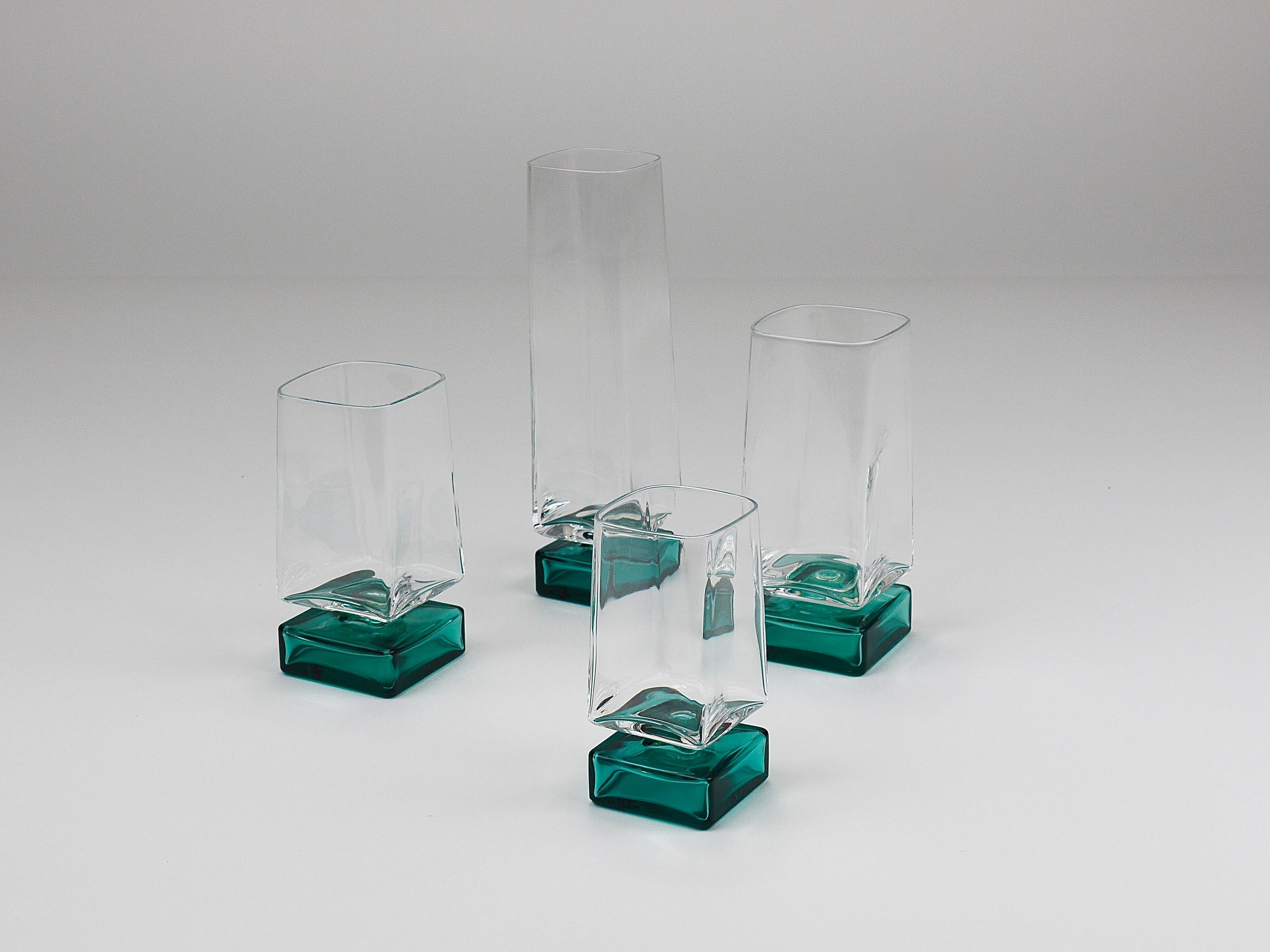 Satz von 24 Luigi Bormioli Postmoderne Licht & Musik Monet Gläser, Italien, 1980er im Angebot 3