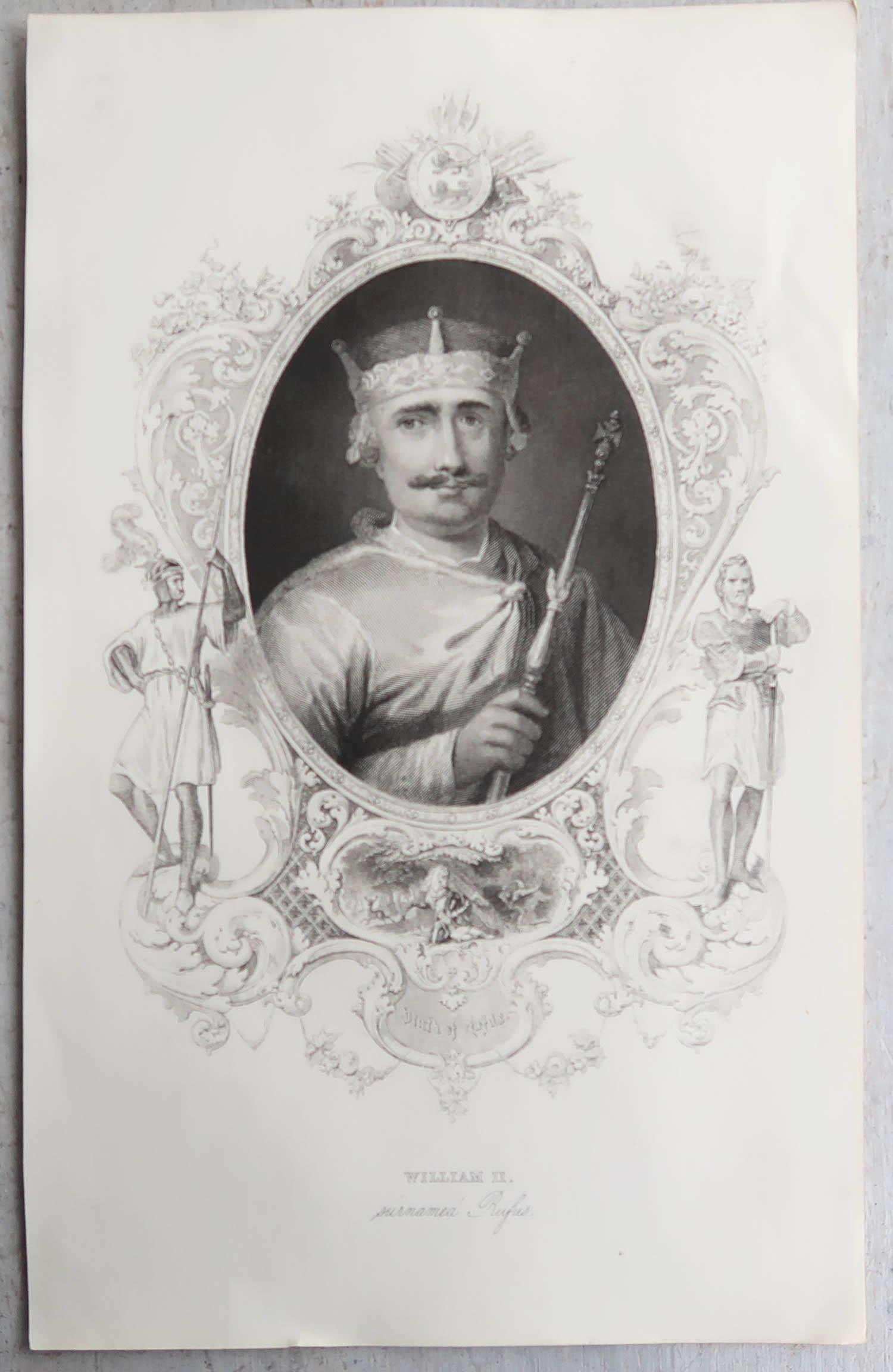 Set di 24 stampe antiche originali dei re d'Inghilterra, C.C. 1840 in vendita 5
