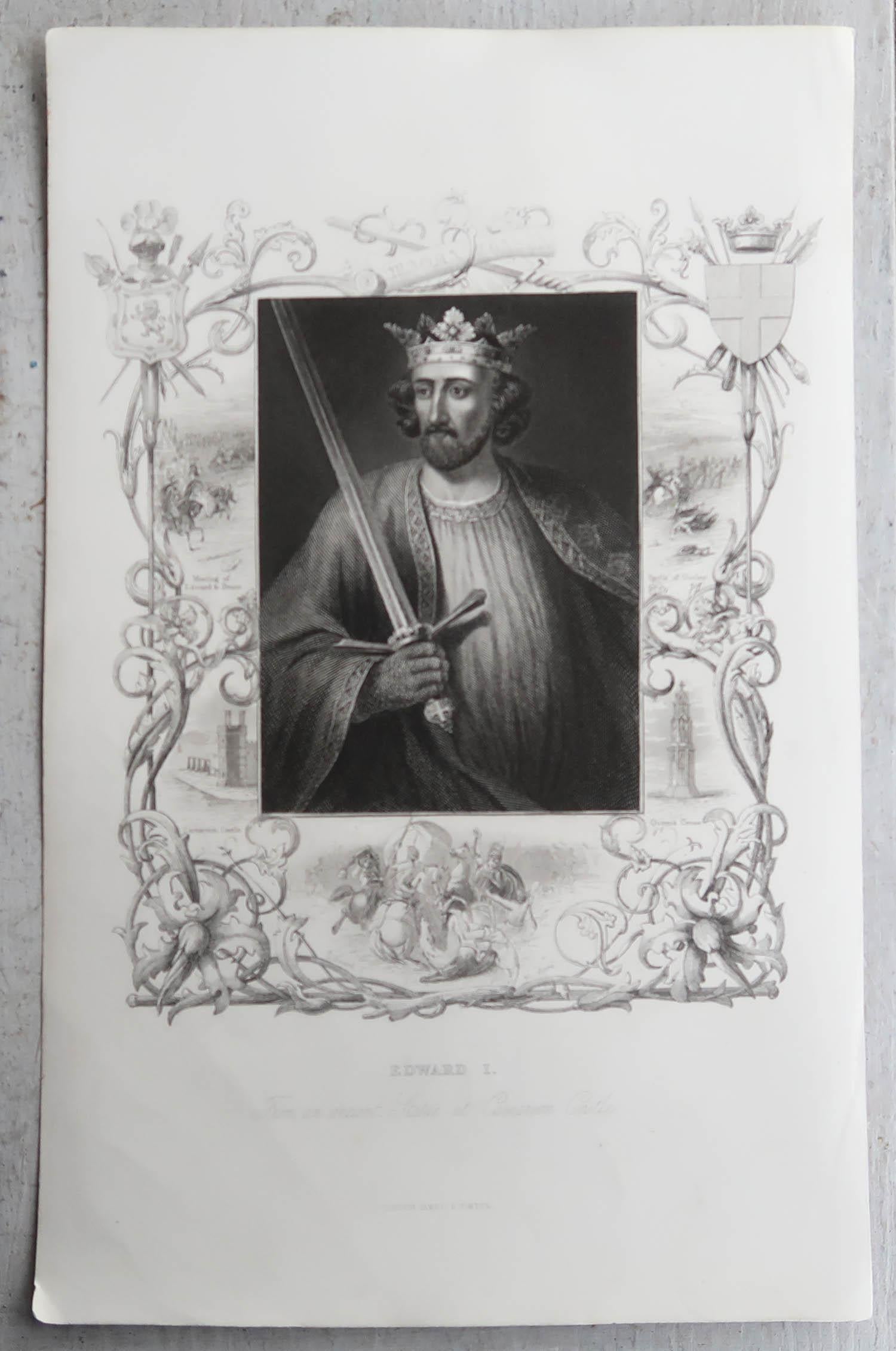 Set di 24 stampe antiche originali dei re d'Inghilterra, C.C. 1840 in vendita 10