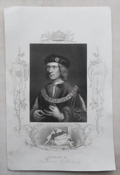 Set von 24 originalen antiken Drucken der Könige von England, um 1840