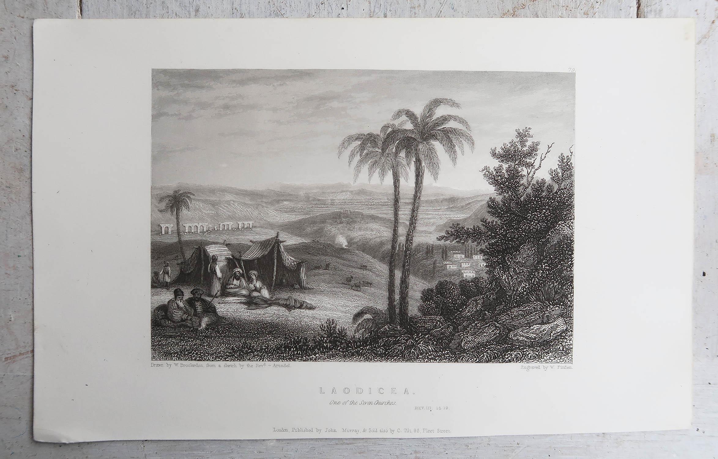 Conjunto de 24 Grabados Antiguos Originales de Levante / Tierra Santa / Oriente Medio. C 1835 en venta 2