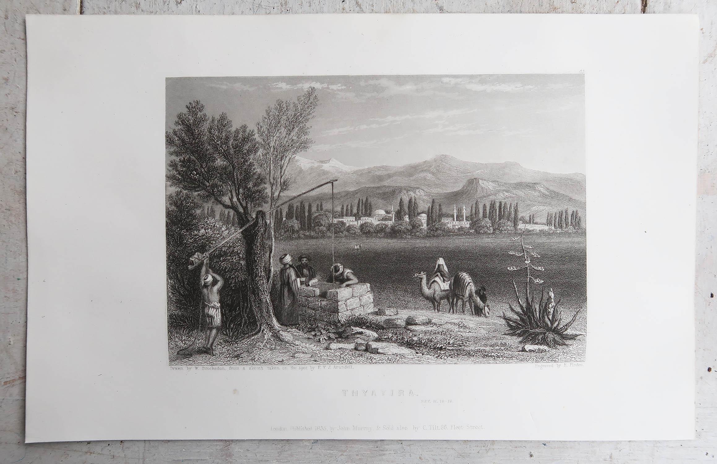 Conjunto de 24 Grabados Antiguos Originales de Levante / Tierra Santa / Oriente Medio. C 1835 en venta 3