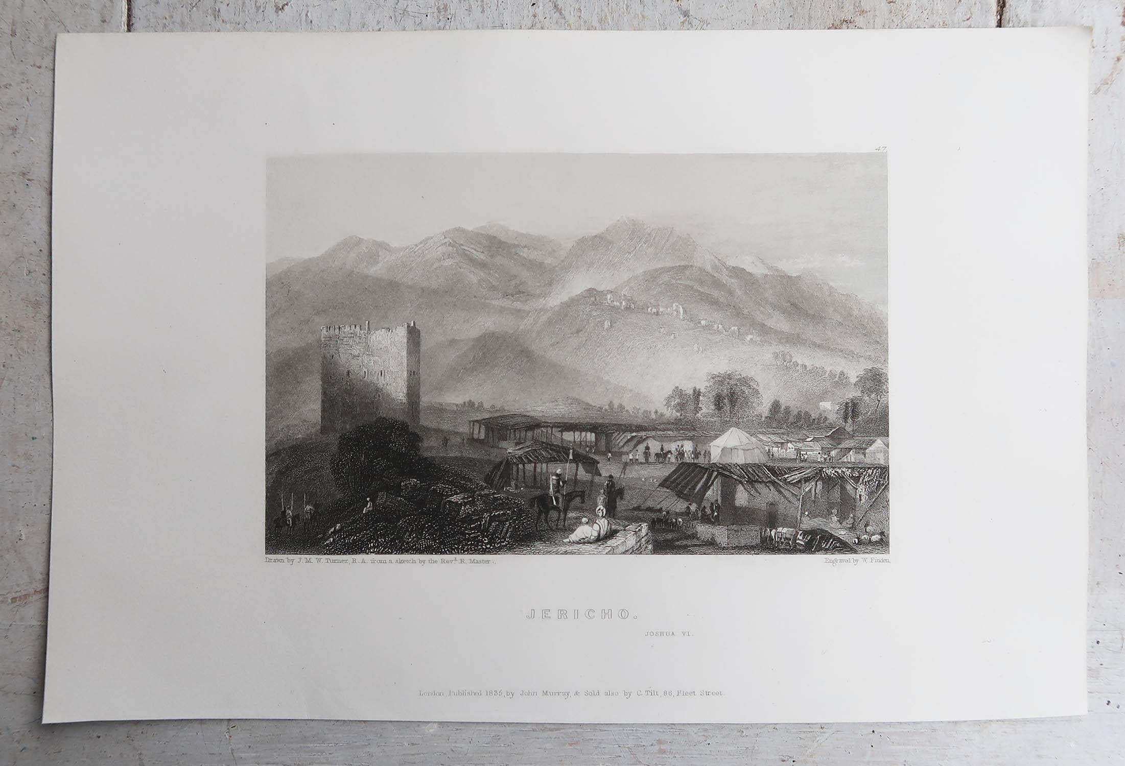 Conjunto de 24 Grabados Antiguos Originales de Levante / Tierra Santa / Oriente Medio. C 1835 en venta 8