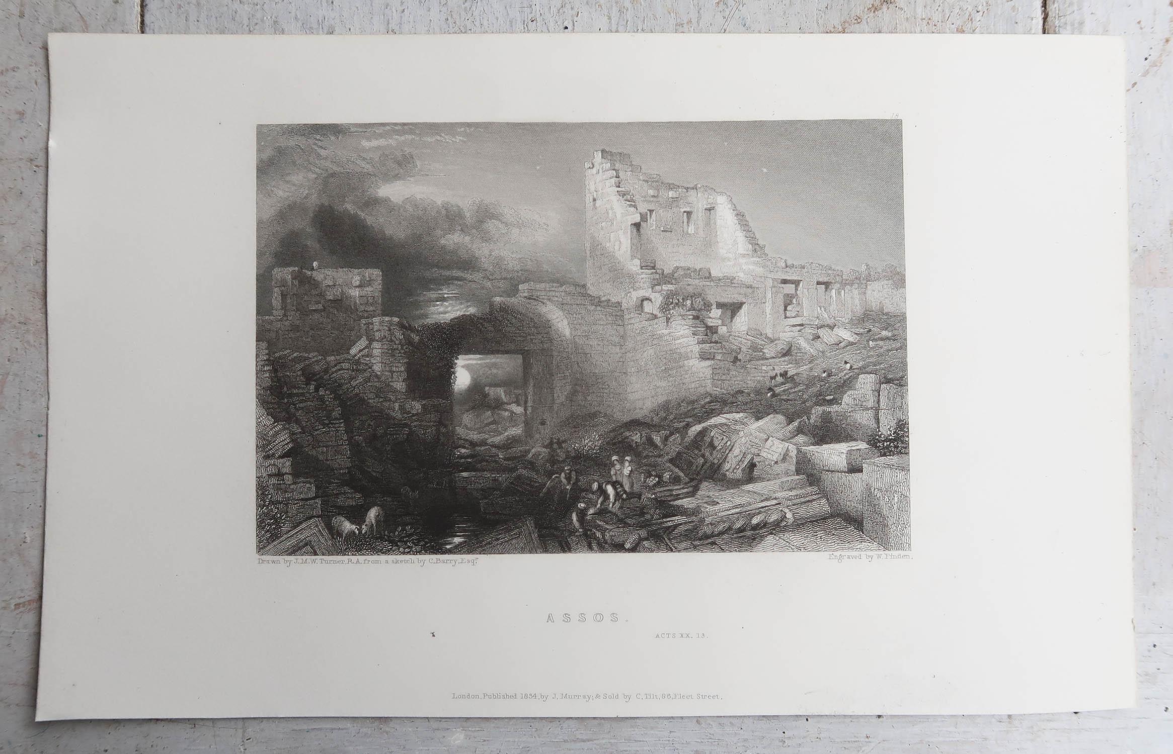 Conjunto de 24 Grabados Antiguos Originales de Levante / Tierra Santa / Oriente Medio. C 1835 Otro en venta