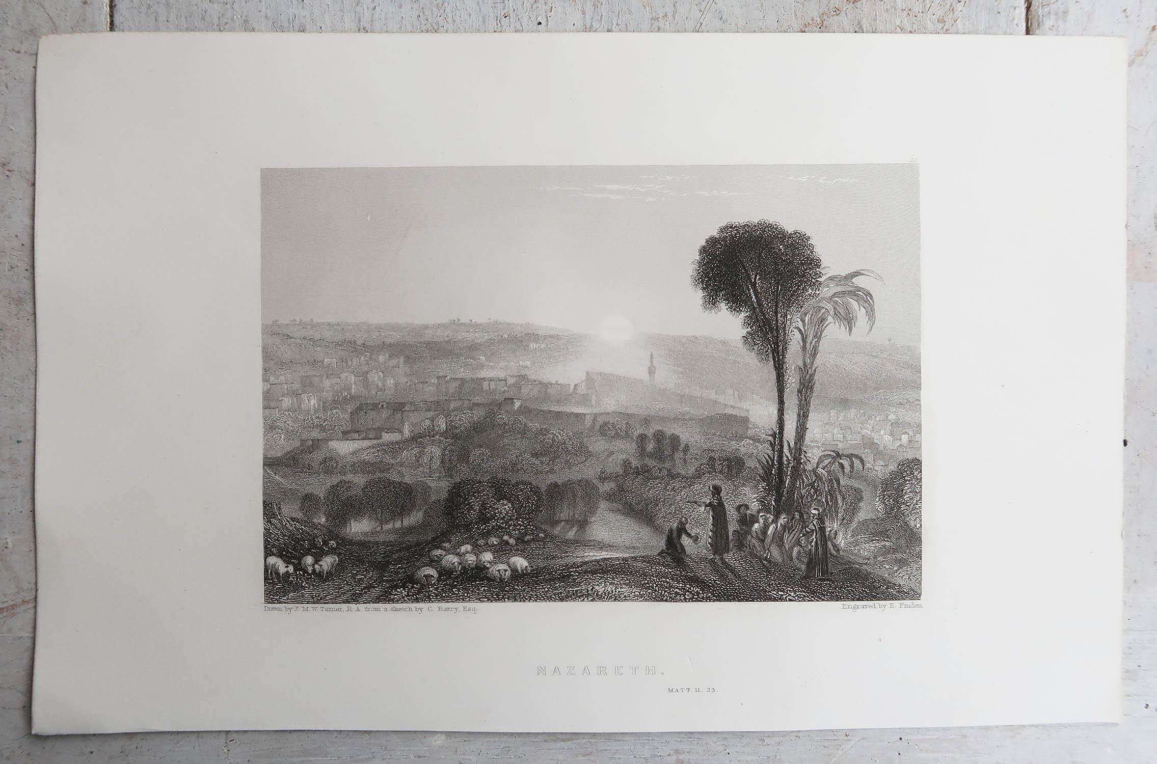 Conjunto de 24 Grabados Antiguos Originales de Levante / Tierra Santa / Oriente Medio. C 1835 Papel en venta