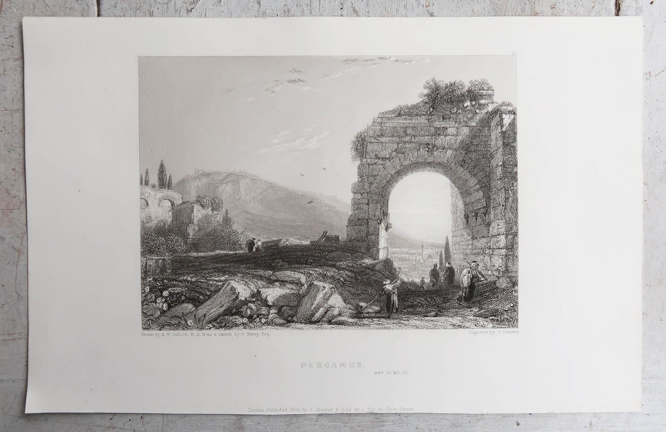 Conjunto de 24 Grabados Antiguos Originales de Levante / Tierra Santa / Oriente Medio. C 1835 en venta 1