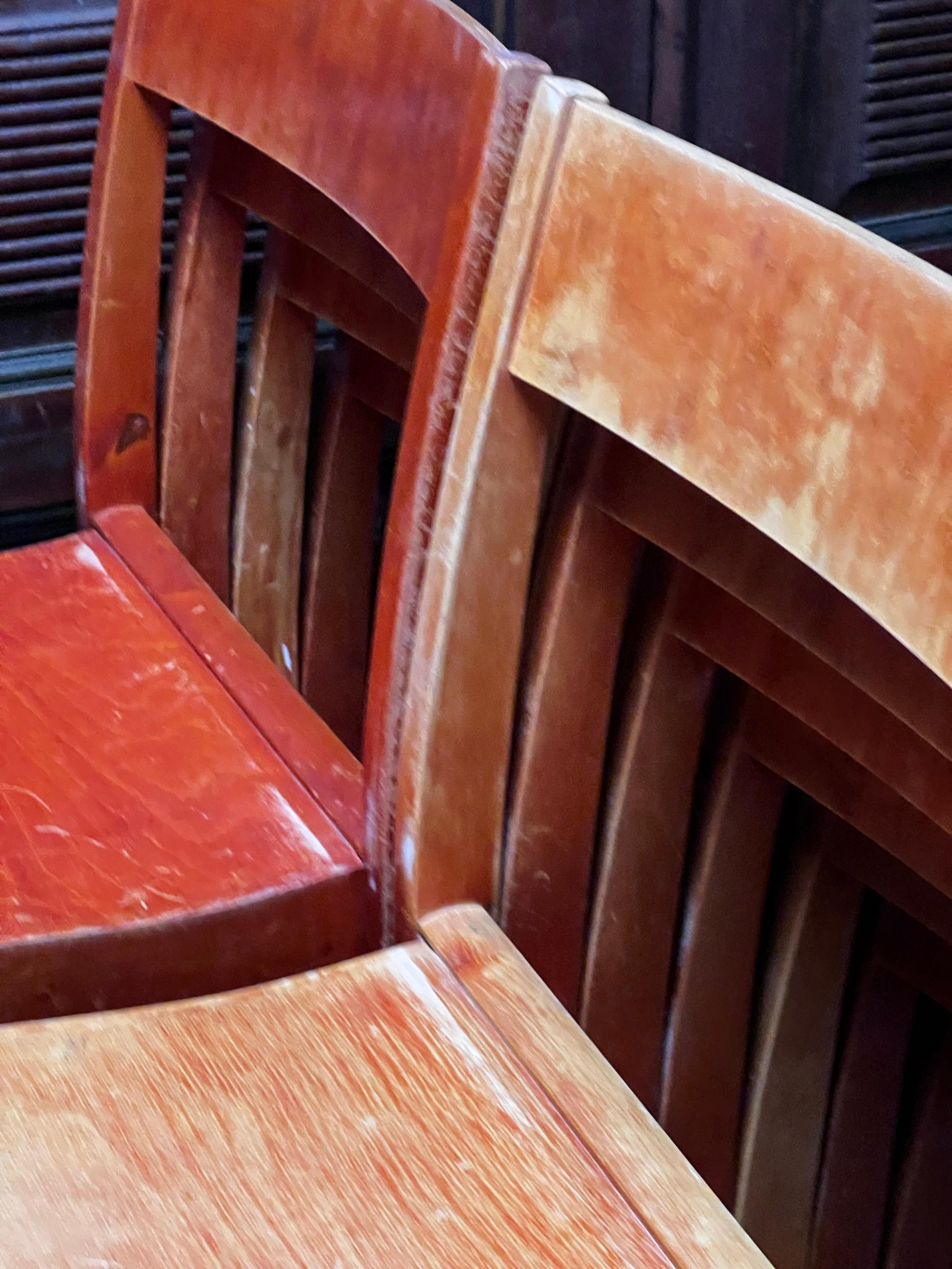 Set of 24 Sven Markelius modernist stacking chairs 1931 based on Aalto design For Sale 7
