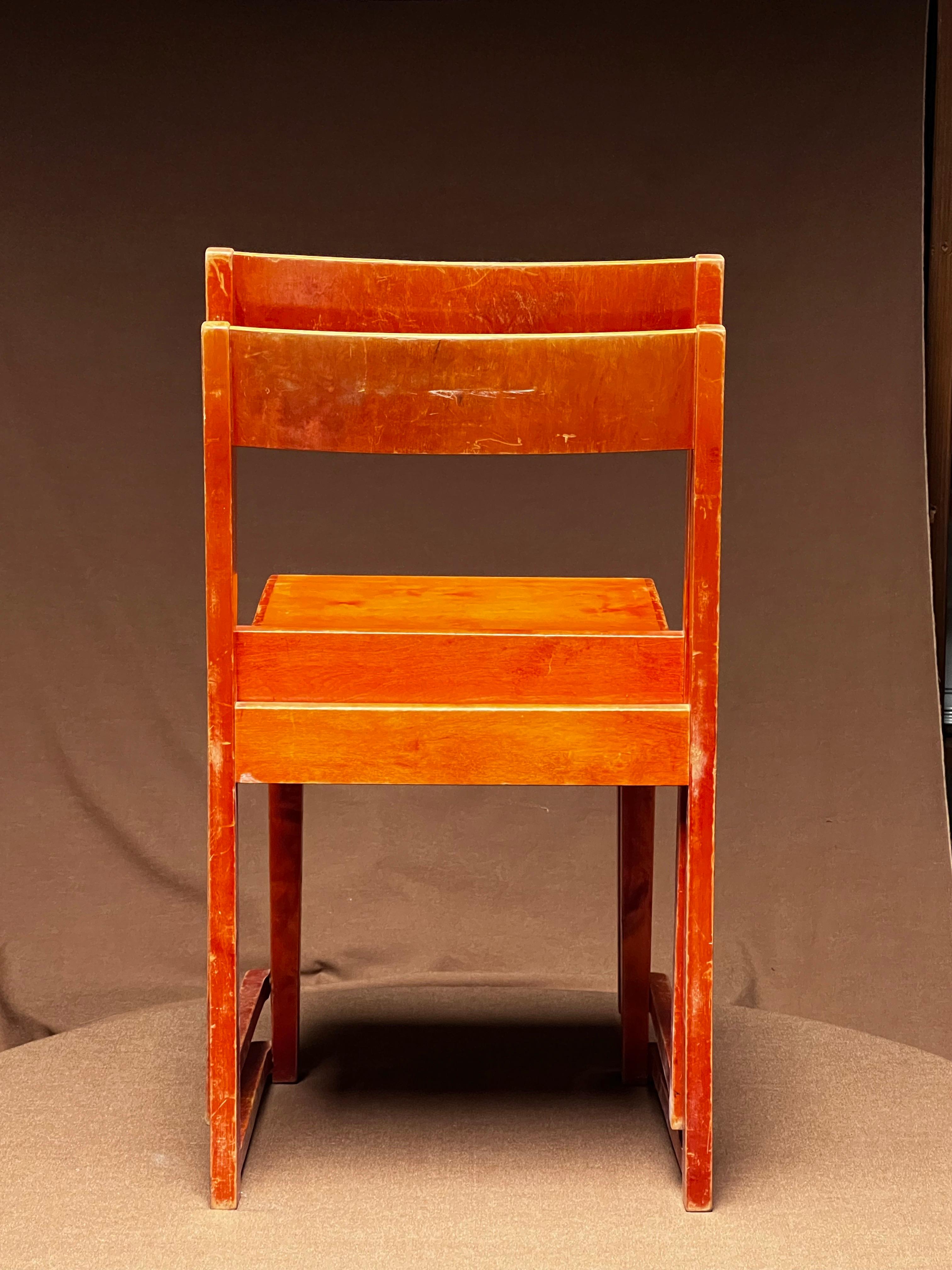 Swedish Set of 24 Sven Markelius modernist stacking chairs 1931 based on Aalto design For Sale