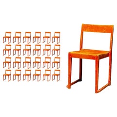 Juego de 24 sillas apilables modernistas Sven Markelius 1931 basadas en el diseño de Aalto