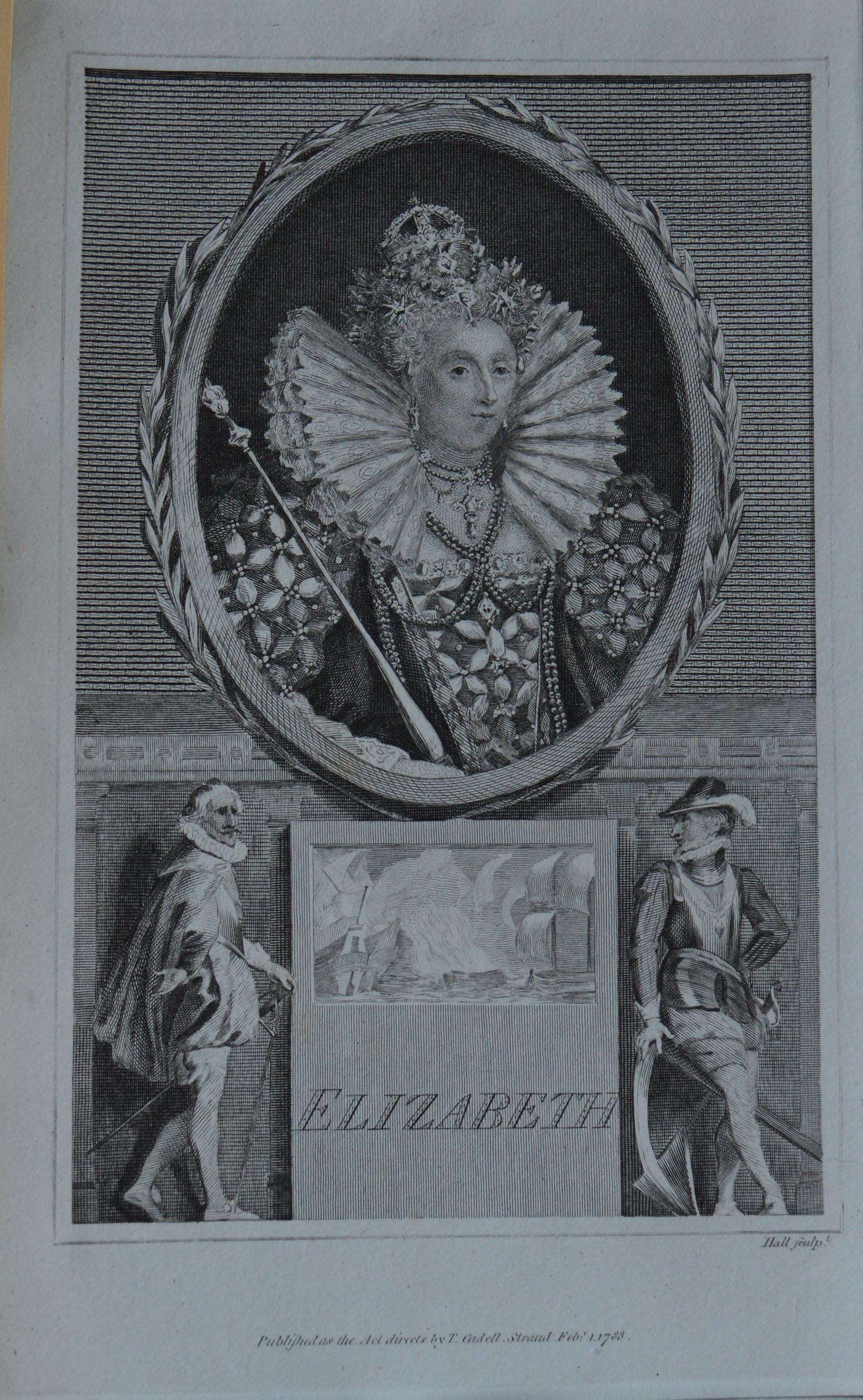 Set of 25 Antique Prints of English Royal Portraits, Dated 1788 11