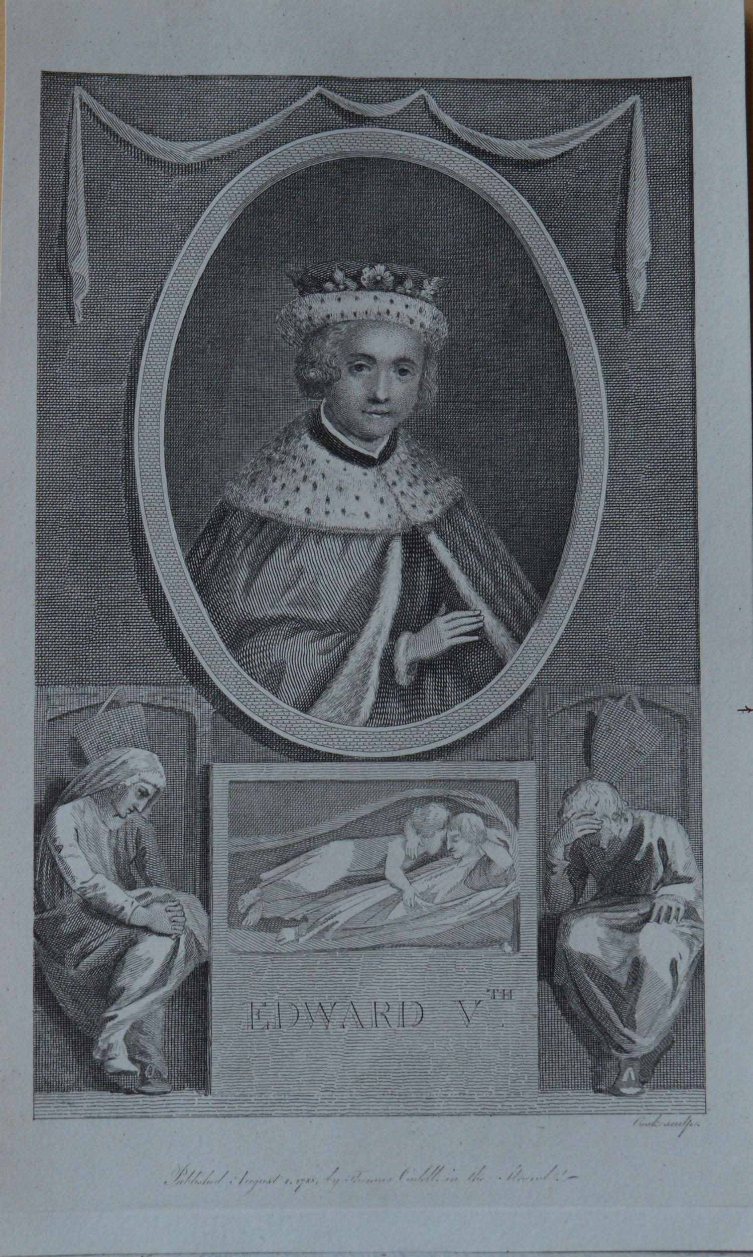 Set of 25 Antique Prints of English Royal Portraits, Dated 1788 1