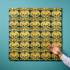 Set of 25 Arts & Crafts Glazed Ceramic 6-inch Tiles