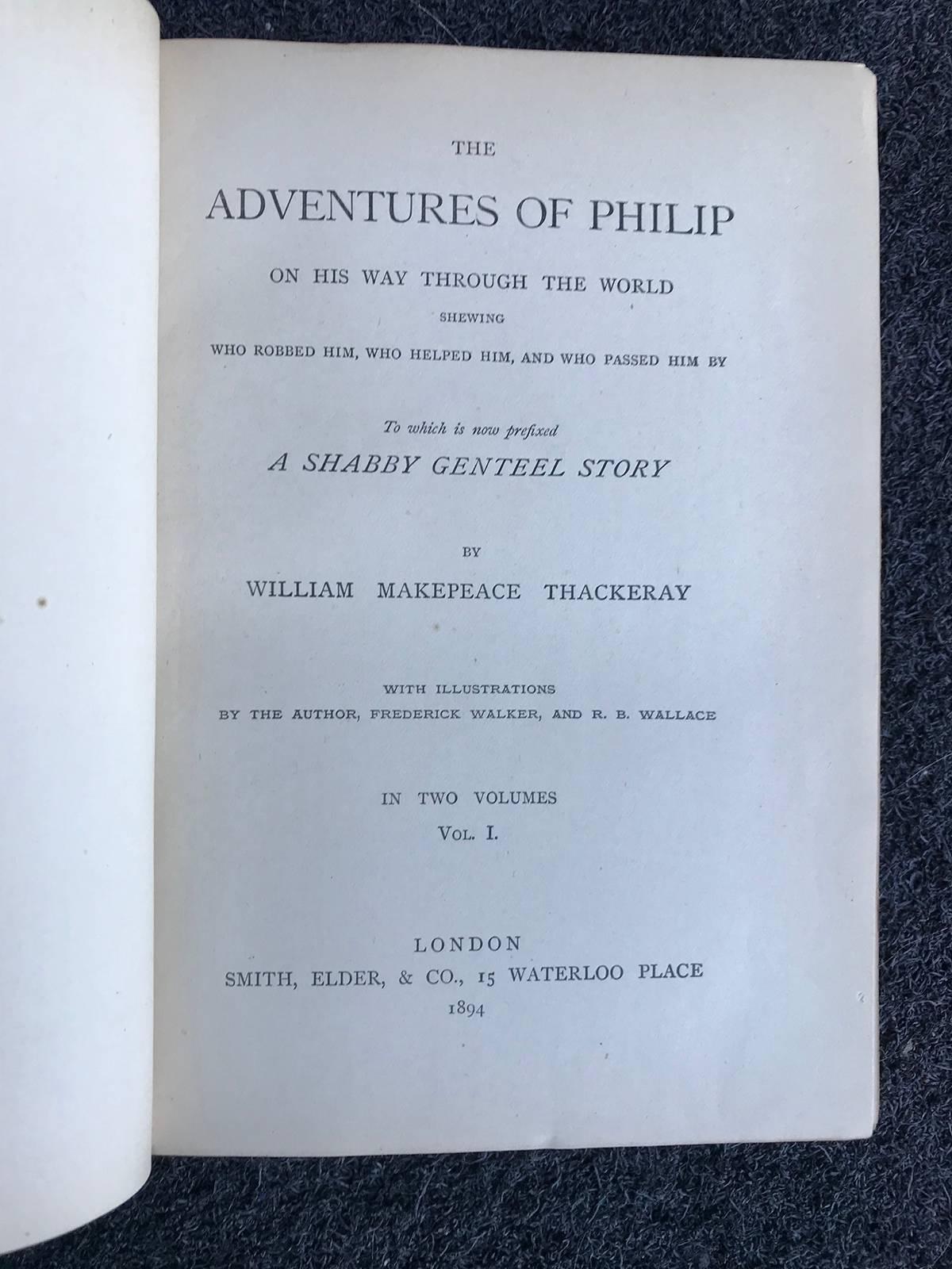 Set of 25, circa 1894 English Volumes by W.M.Thackeray 4