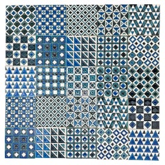 Ensemble de 25 carreaux de faïence gaufrée, MarCo, par Roger Capron, France 1970